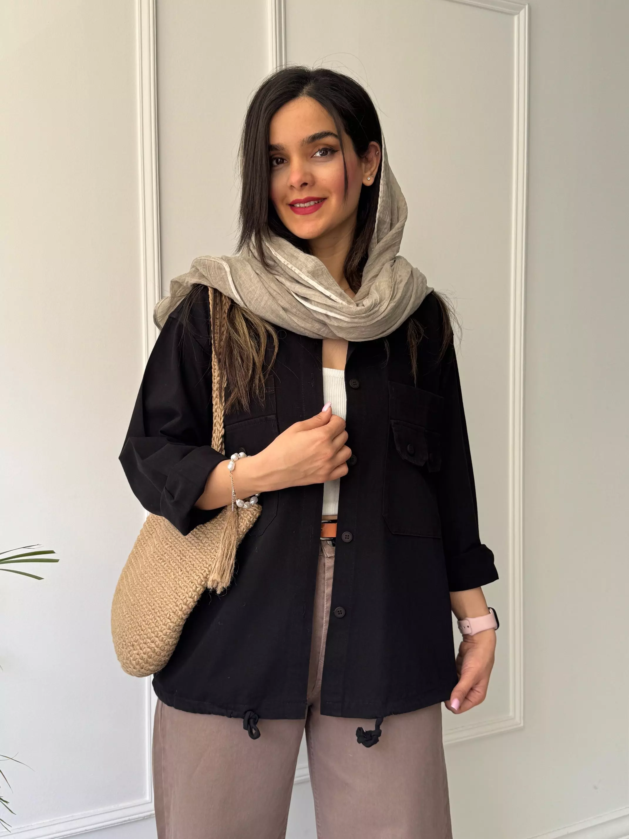 مانتو کتان آسمان